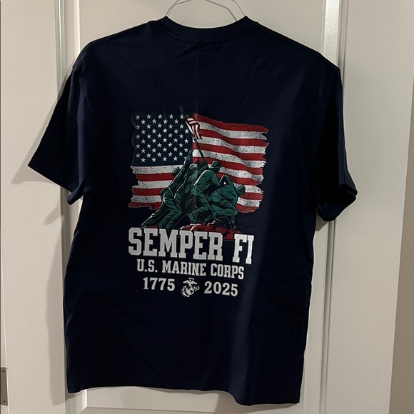 Other - Semper Fi U.S. Marine Corps Navy Graphic Tee - American Flag